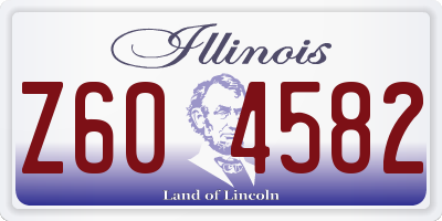 IL license plate Z604582
