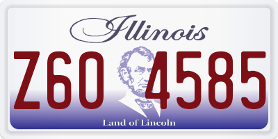 IL license plate Z604585