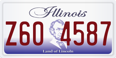 IL license plate Z604587