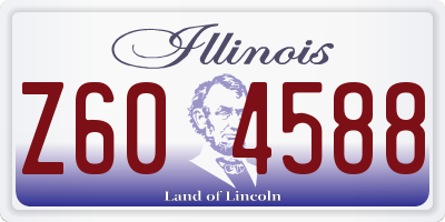 IL license plate Z604588