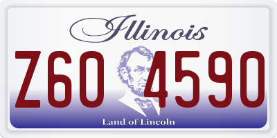 IL license plate Z604590