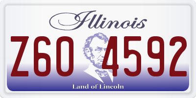 IL license plate Z604592
