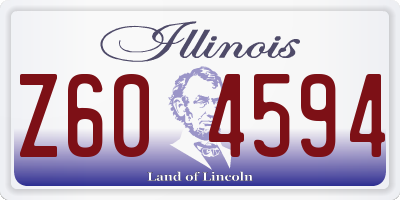 IL license plate Z604594