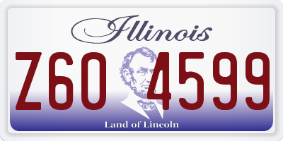 IL license plate Z604599