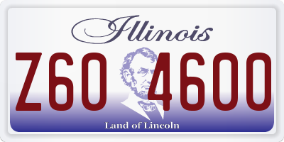 IL license plate Z604600
