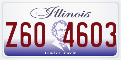IL license plate Z604603