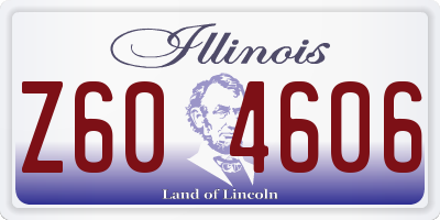 IL license plate Z604606