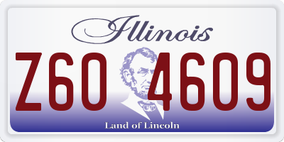 IL license plate Z604609