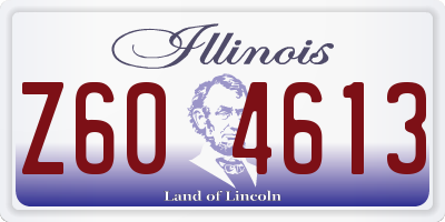 IL license plate Z604613