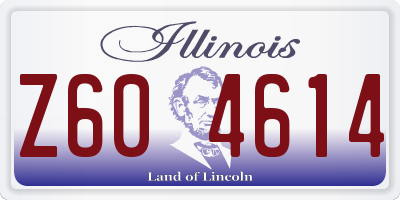 IL license plate Z604614