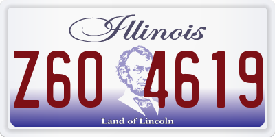 IL license plate Z604619