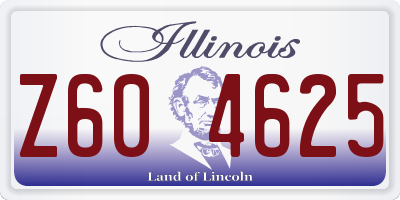 IL license plate Z604625
