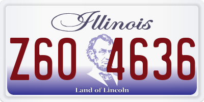 IL license plate Z604636