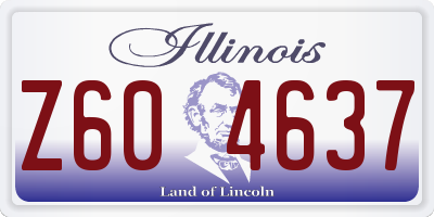IL license plate Z604637