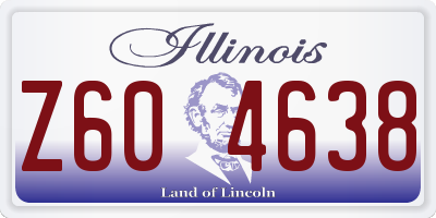 IL license plate Z604638