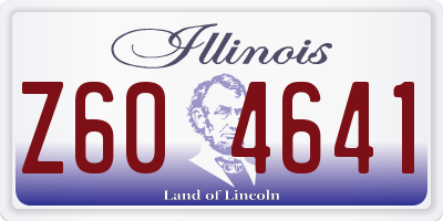 IL license plate Z604641