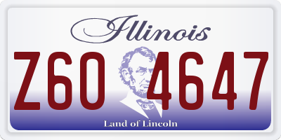 IL license plate Z604647