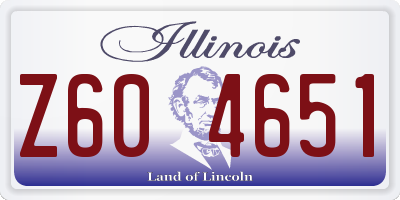 IL license plate Z604651