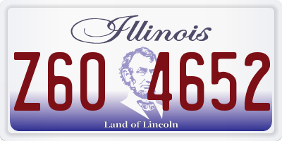 IL license plate Z604652