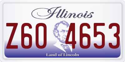 IL license plate Z604653