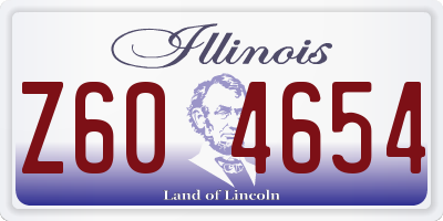 IL license plate Z604654