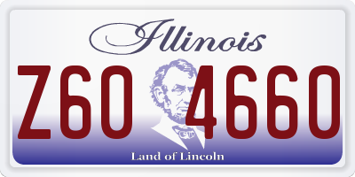 IL license plate Z604660