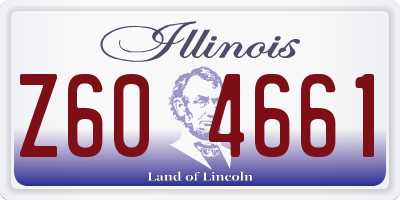 IL license plate Z604661