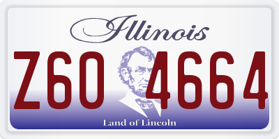 IL license plate Z604664