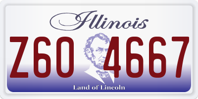 IL license plate Z604667