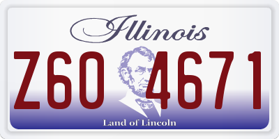 IL license plate Z604671