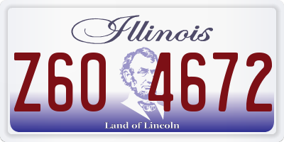 IL license plate Z604672