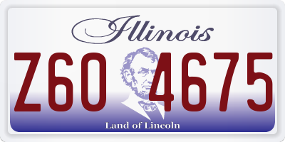 IL license plate Z604675
