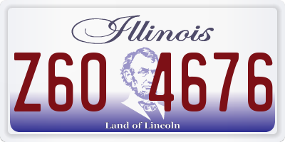 IL license plate Z604676