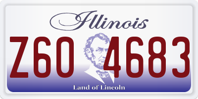 IL license plate Z604683