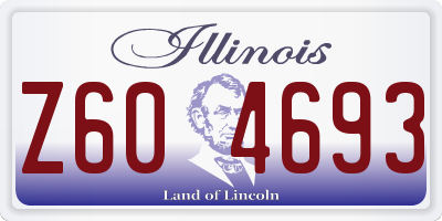 IL license plate Z604693