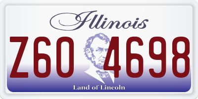 IL license plate Z604698