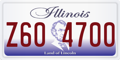 IL license plate Z604700