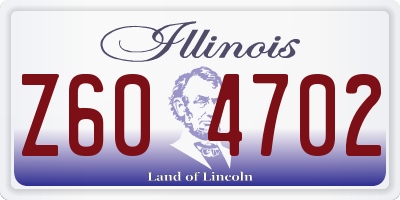 IL license plate Z604702