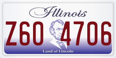 IL license plate Z604706