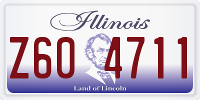 IL license plate Z604711