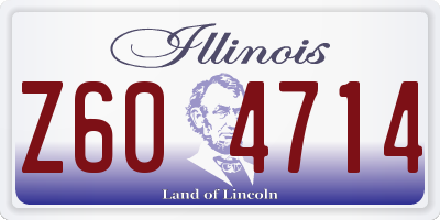IL license plate Z604714