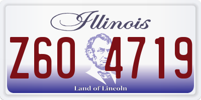 IL license plate Z604719