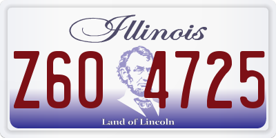 IL license plate Z604725
