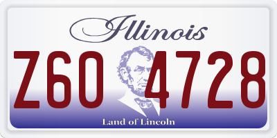 IL license plate Z604728