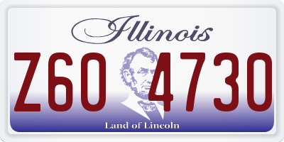 IL license plate Z604730
