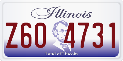 IL license plate Z604731