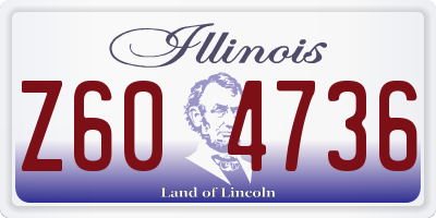 IL license plate Z604736