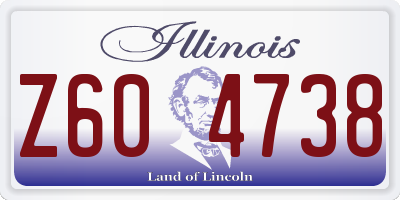 IL license plate Z604738