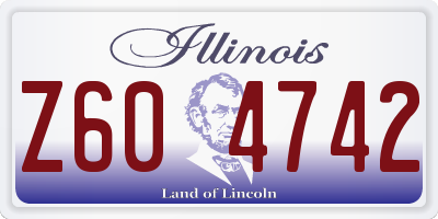 IL license plate Z604742