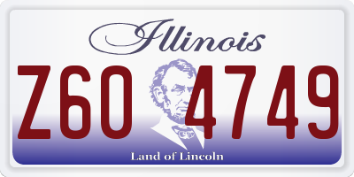 IL license plate Z604749